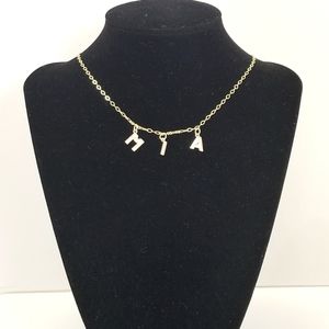 MIA Name Women"s Necklace. New. 18K Gold Plated. New
